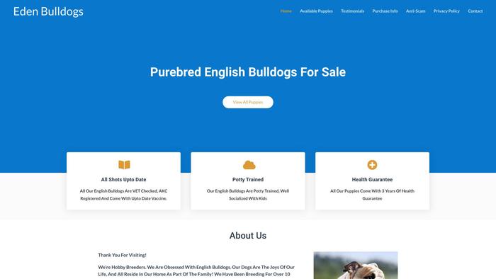 Edenbulldogs.com - English Bulldog Puppy Scam Review