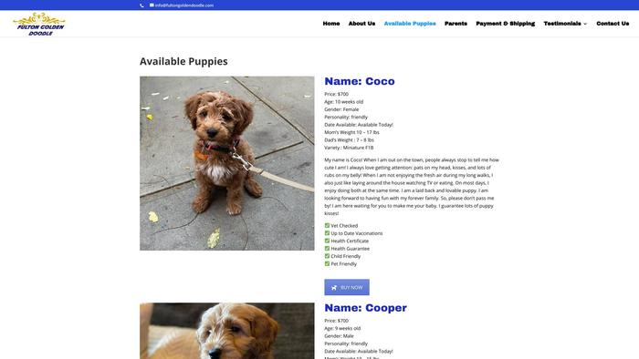 Fultongoldendoodle.com - Golden Doodle Puppy Scam Review