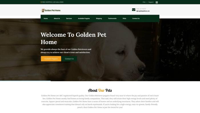 Goldenpethome.com - Golden Retriever Puppy Scam Review