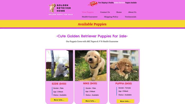 Goldenretriverhome.com - Golden Retriever Puppy Scam Review