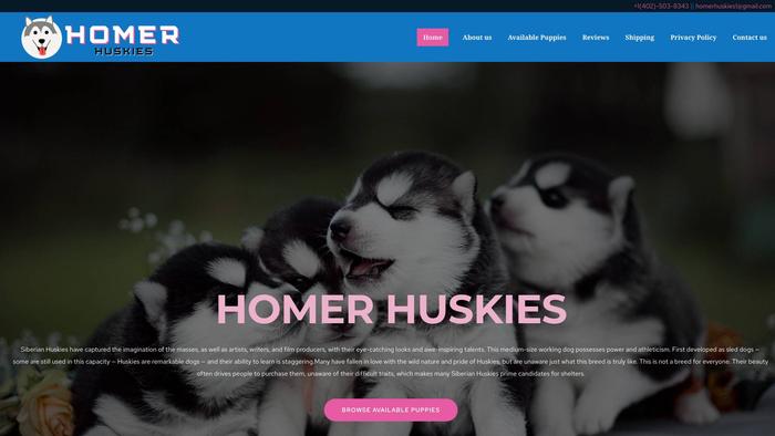 Homerhuskies.com - Husky Puppy Scam Review