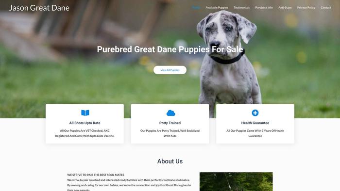 Jasongreatdane.com - Great Dane Puppy Scam Review