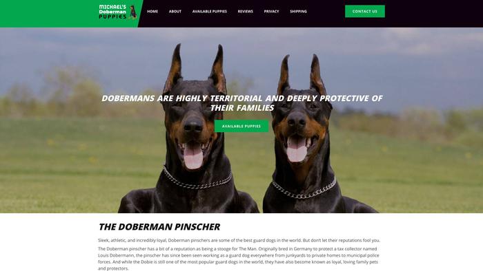 Michaelsdobermanpuppies.com - Doberman Pinscher Puppy Scam Review