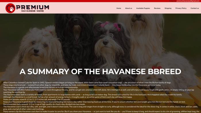 Premiumhavanese.com - Havanese Puppy Scam Review