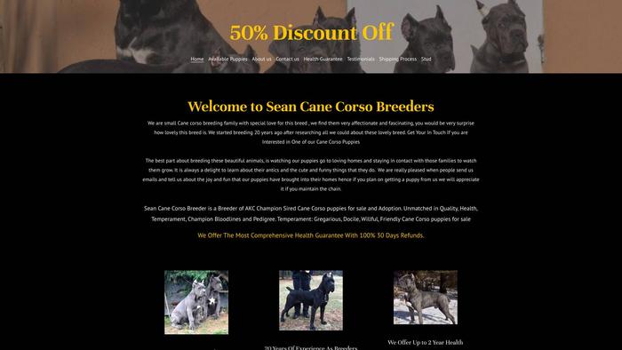 Seancanecorsobreeders.com - Cane Corso Puppy Scam Review