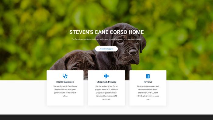 Stevenscanecorsohome.com - Cane Corso Puppy Scam Review