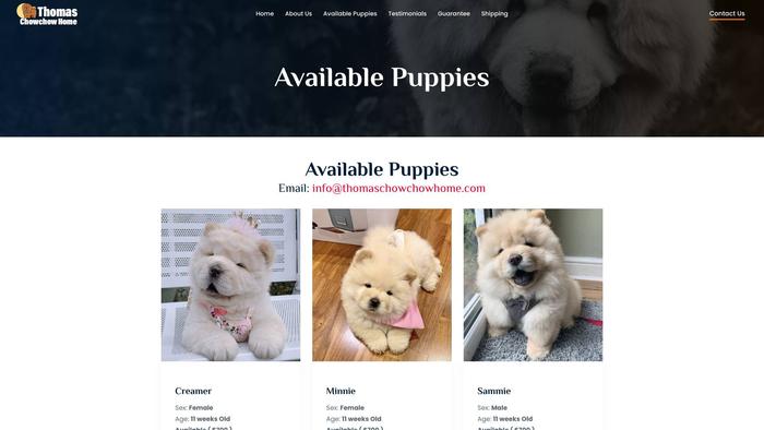 Thomaschowchowhome.com - Chowchow Puppy Scam Review