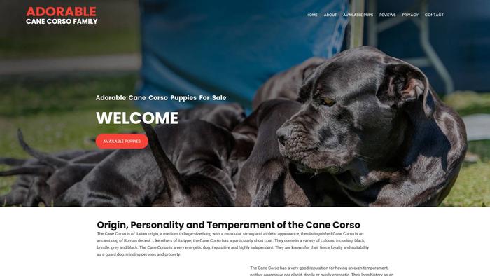 Adorablecanecorsofamily.com - Cane Corso Puppy Scam Review