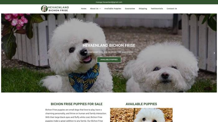 Hevaenlandbischons.com - Bichon Frise Puppy Scam Review