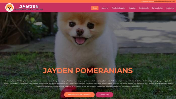 Jaydenpomeranians.com - Pomeranian Puppy Scam Review