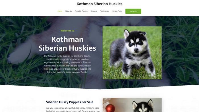 Kothmansiberianhuskies.com - Husky Puppy Scam Review