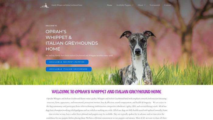 Oprahswhippetanditaliangreyhoundhome.com - Whippet Puppy Scam Review