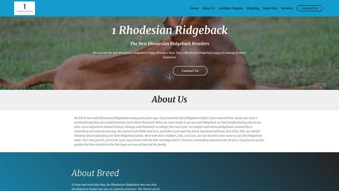 1rhodesianridgeback.com - Rhodesian Ridgeback Puppy Scam Review