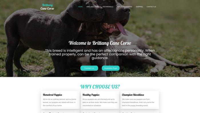 Brittanycanecorso.com - Cane Corso Puppy Scam Review