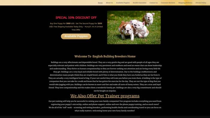 Englishbulldogbreedershome.com - English Bulldog Puppy Scam Review