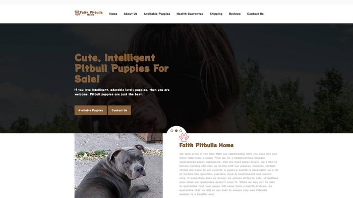 Faithpitbullshome.com - Pit Bull Puppy Scam Review