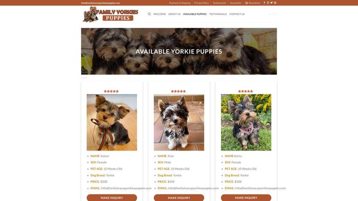 Familyteacupyorkiespuppies.com - Yorkshire Terrier Puppy Scam Review