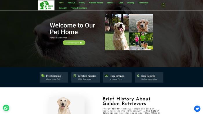 Goldenpawpethome.com - Golden Retriever Puppy Scam Review