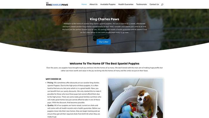 Kingcharlespaws.com - Cavalier King Charles Spaniel Puppy Scam Review