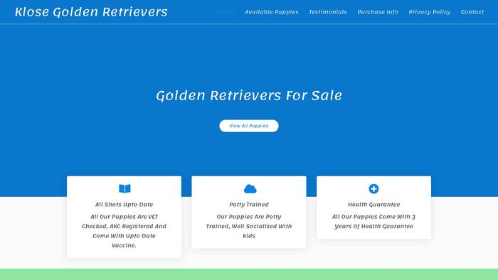 Klosegoldenretrievers.com - Golden Retriever Puppy Scam Review