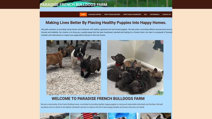 Paradisefrenchbulldogsfarm.com - French Bulldog Puppy Scam Review