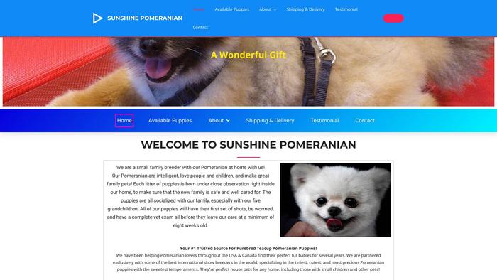 Sunshinepomeranian.com - Pomeranian Puppy Scam Review