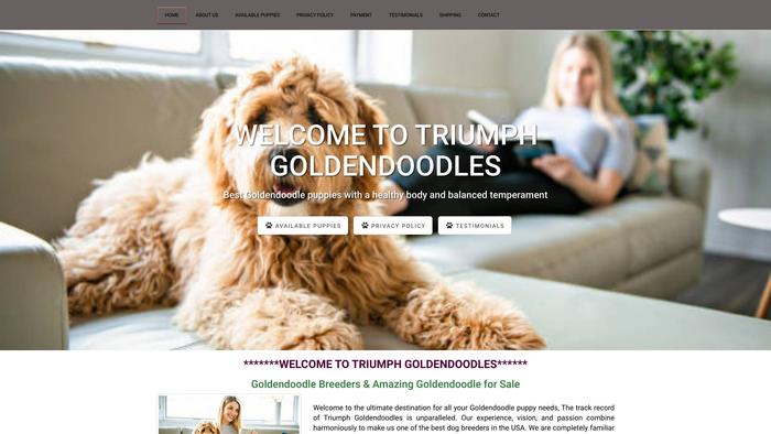 Triumphgoldendoodleshome.com - Golden Doodle Puppy Scam Review