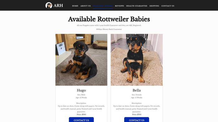 Alicerottweilerhome.com - Rottweiler Puppy Scam Review