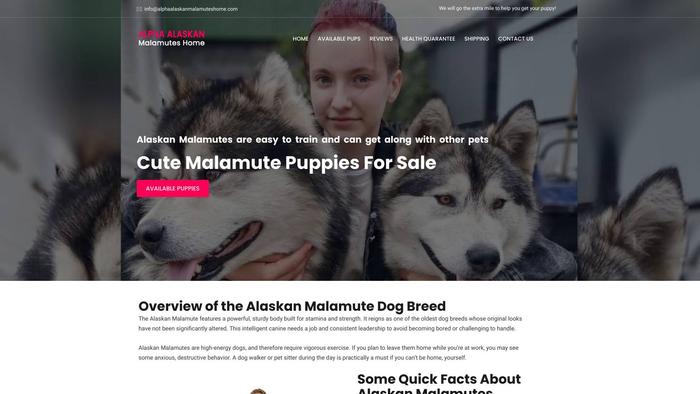 Alphaalaskanmalamuteshome.com - Malamute Puppy Scam Review