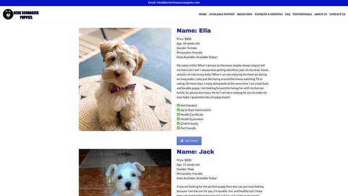 Berkschnauzerpuppies.com - Schnauzer Puppy Scam Review