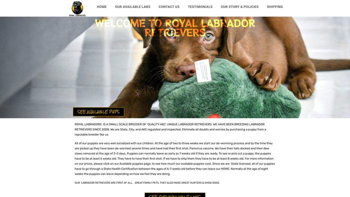 Royallabradors.com - Golden Retriever Puppy Scam Review