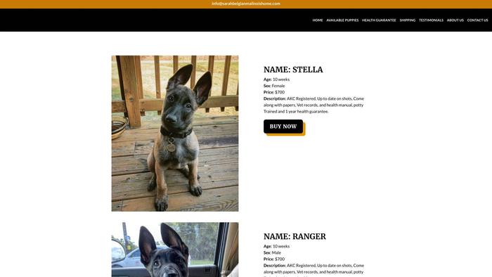 Sarahbelgianmalinoishome.com - Germanshepherd Puppy Scam Review