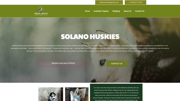 Solanohuskies.com - Husky Puppy Scam Review