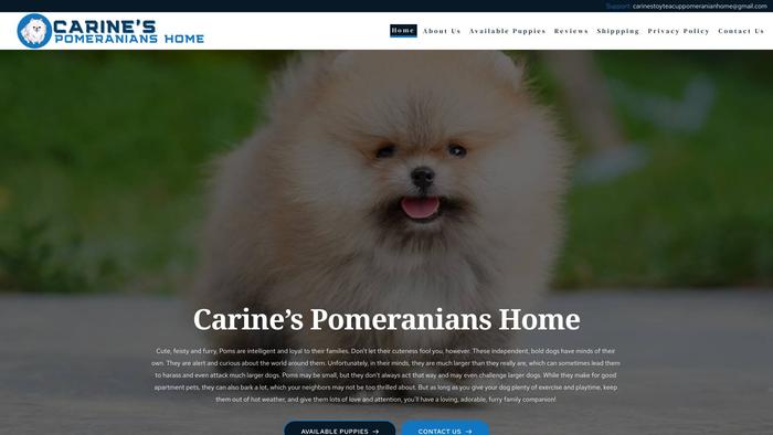 Carinespomeranianshome.com - Pomeranian Puppy Scam Review