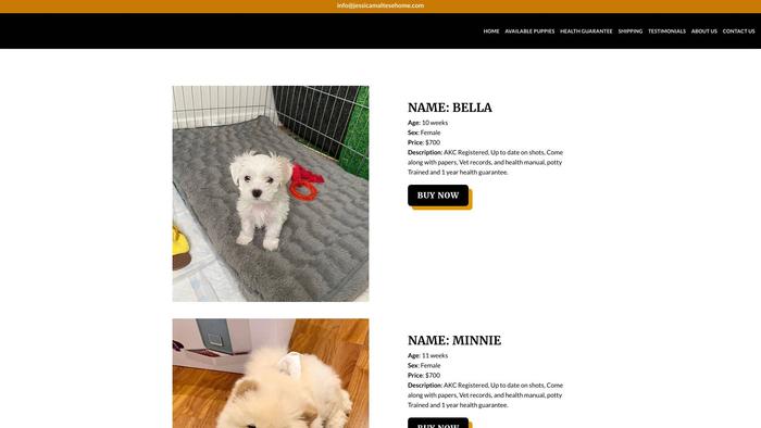 Jessicamaltesehome.com - Maltese Puppy Scam Review