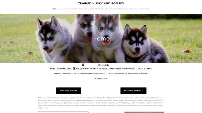 Jshuskyandpomsky.us - Husky Puppy Scam Review