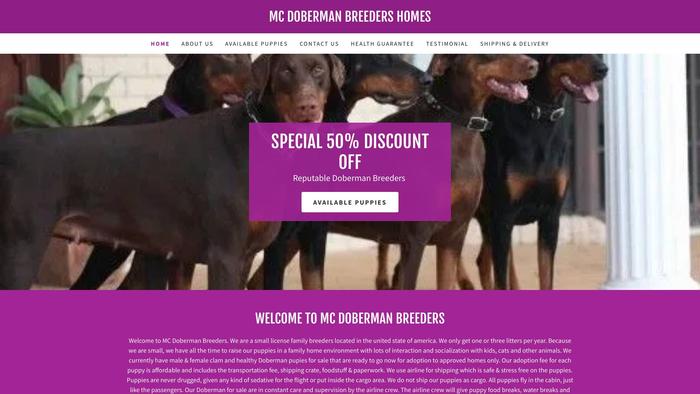 Mcdobermanbreeders.com - Doberman Pinscher Puppy Scam Review