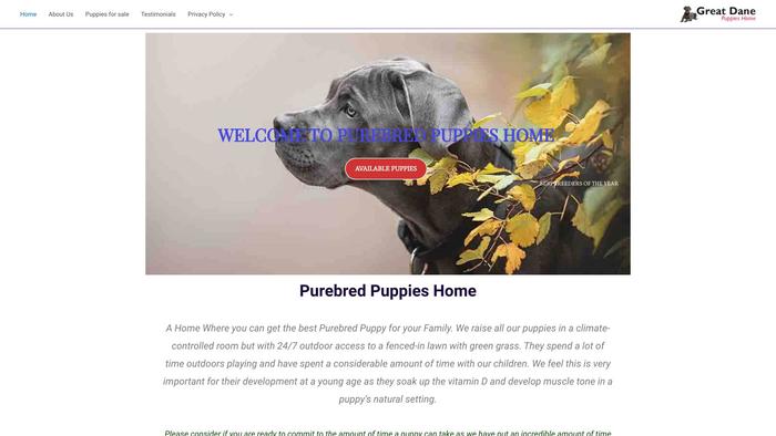 Purebredpuppieshome.com - Great Dane Puppy Scam Review