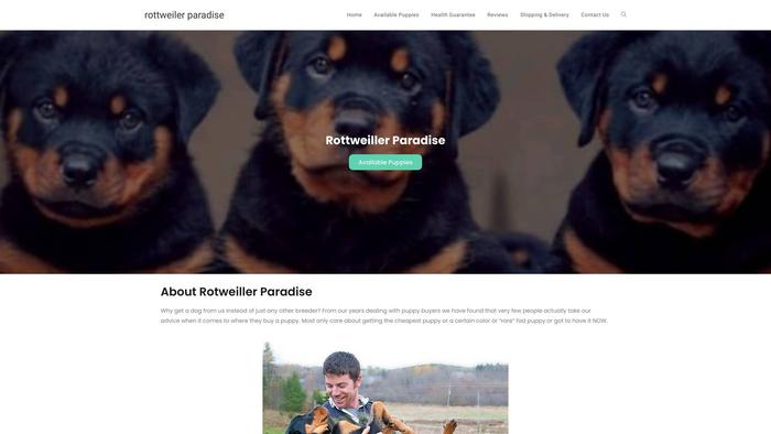 Rottweilerparadise.store - Rottweiler Puppy Scam Review