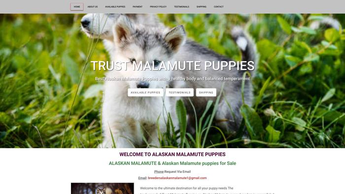 Trustalaskanmalamutes.com - Malamute Puppy Scam Review