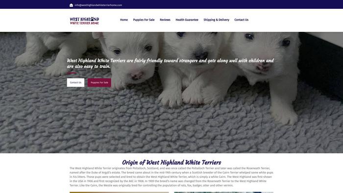 Westhighlandwhiteterrierhome.com - Terrier Puppy Scam Review