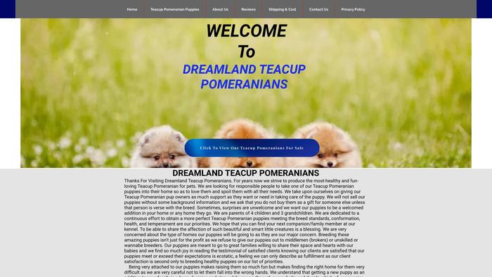 Dreamlandpomeranians.com - Pomeranian Puppy Scam Review