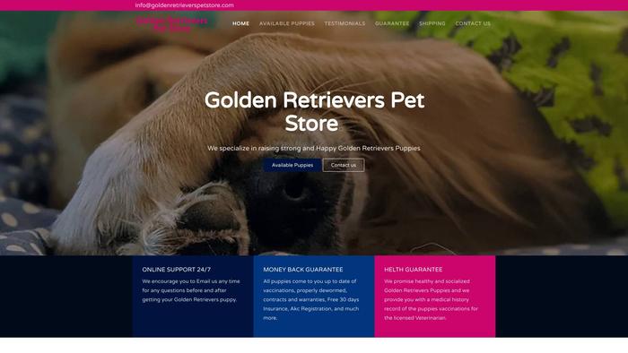 Goldenretrieverspetstore.com - Golden Retriever Puppy Scam Review