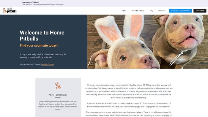 Homepitbull.com - Pit Bull Puppy Scam Review