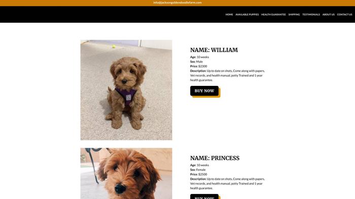 Jacksongoldendoodlefarm.com - Golden Doodle Puppy Scam Review