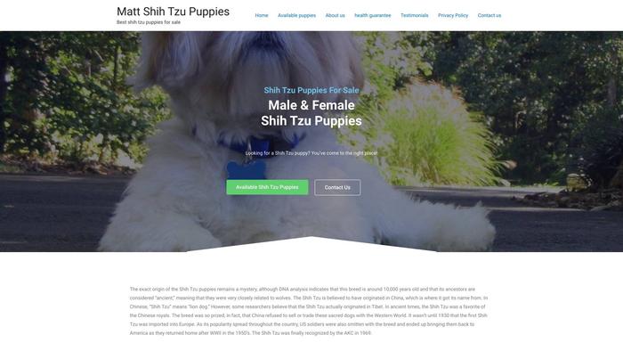 Mattshihtzupuppies.com - Shihtzu Puppy Scam Review