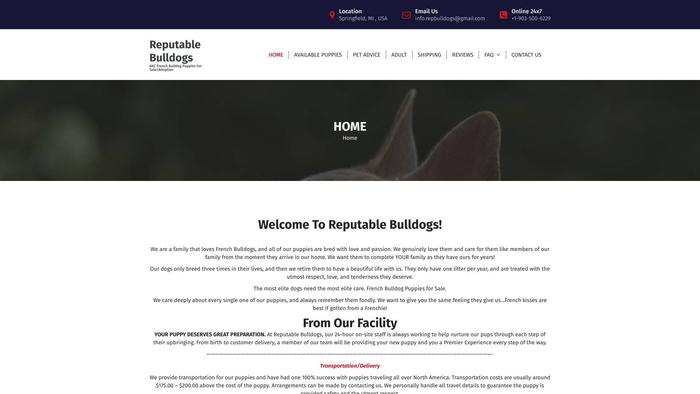 Reputablebulldogs.com - French Bulldog Puppy Scam Review