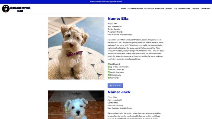 Schnauzerpuppiesfarm.com - Schnauzer Puppy Scam Review