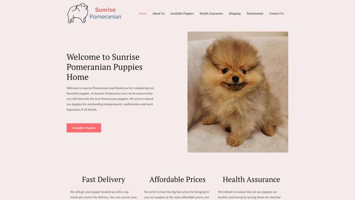 Sunrisepomerania.com - Pomeranian Puppy Scam Review