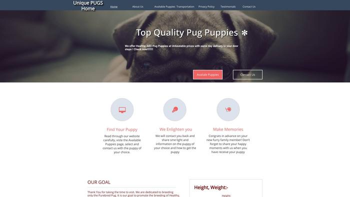 Uniquepugshome.com - Pug Puppy Scam Review